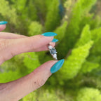 Triune Lab-Grown Alexandrite Ring