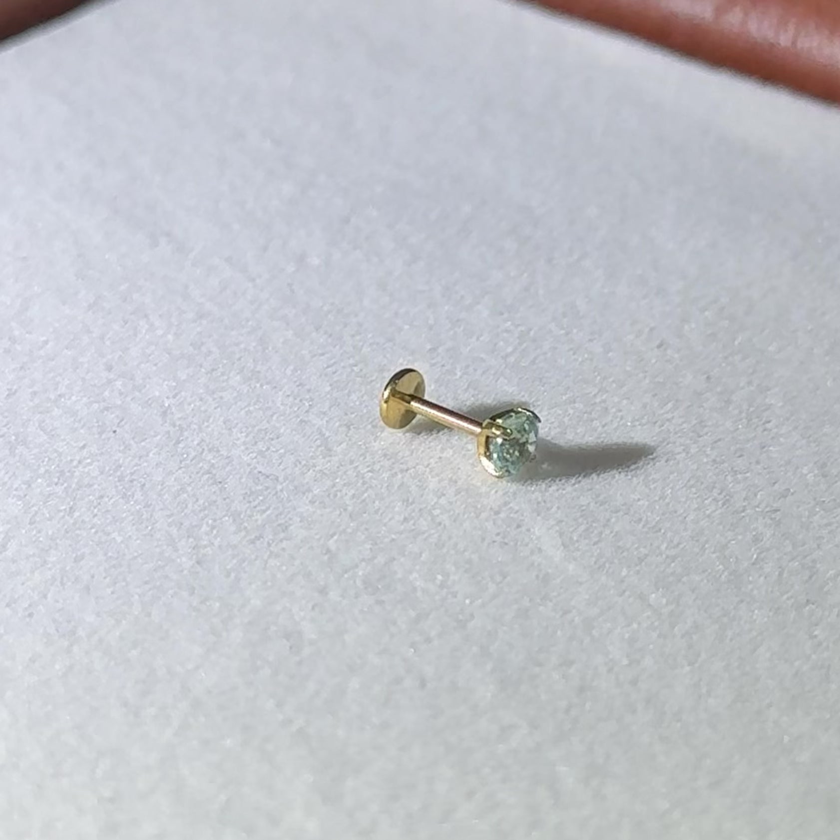 Titanium Paraiba Apatite Flat Back Stud Earrings