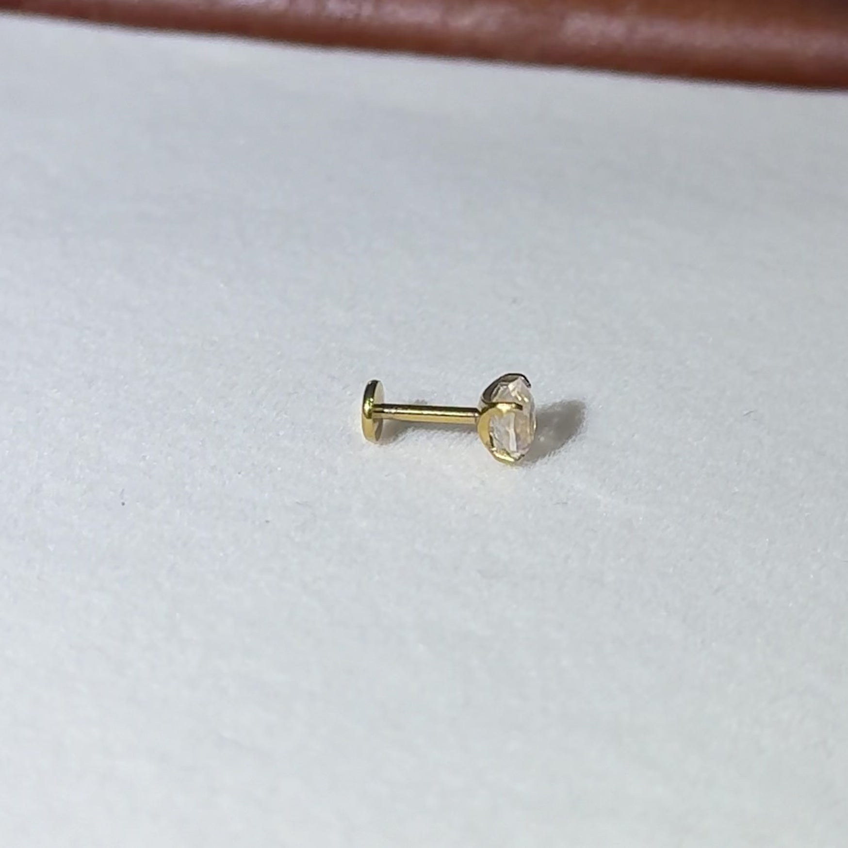 Titanium Rose Quartz Flat Back Stud Earrings
