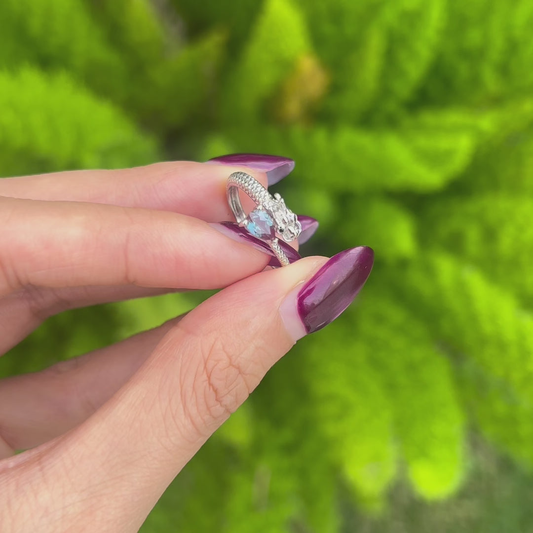 Wyrmcoil Lab-Grown Alexandrite Ring