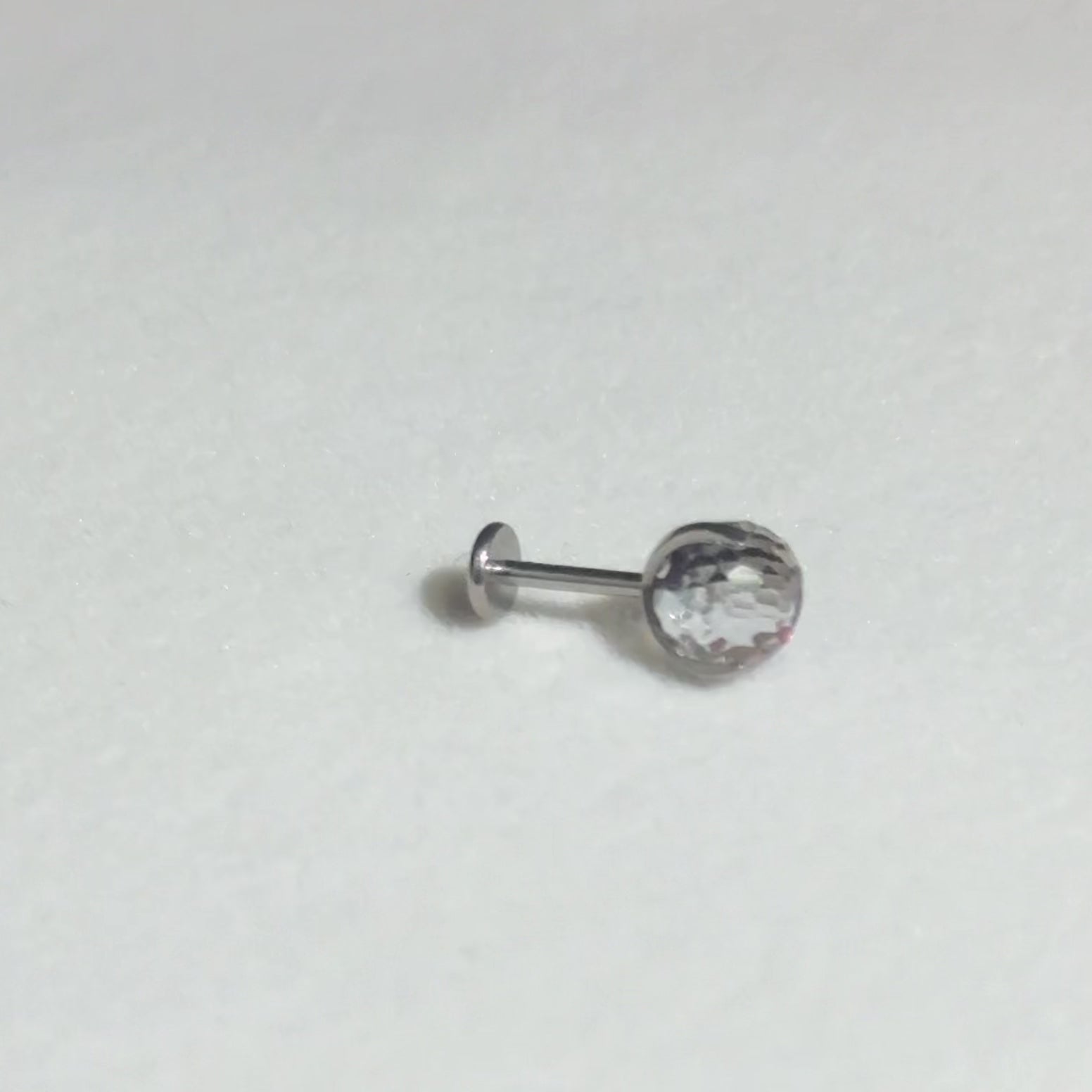 Titanium Gradient Purple Blue Crystal Globe Flat Back Stud Earrings