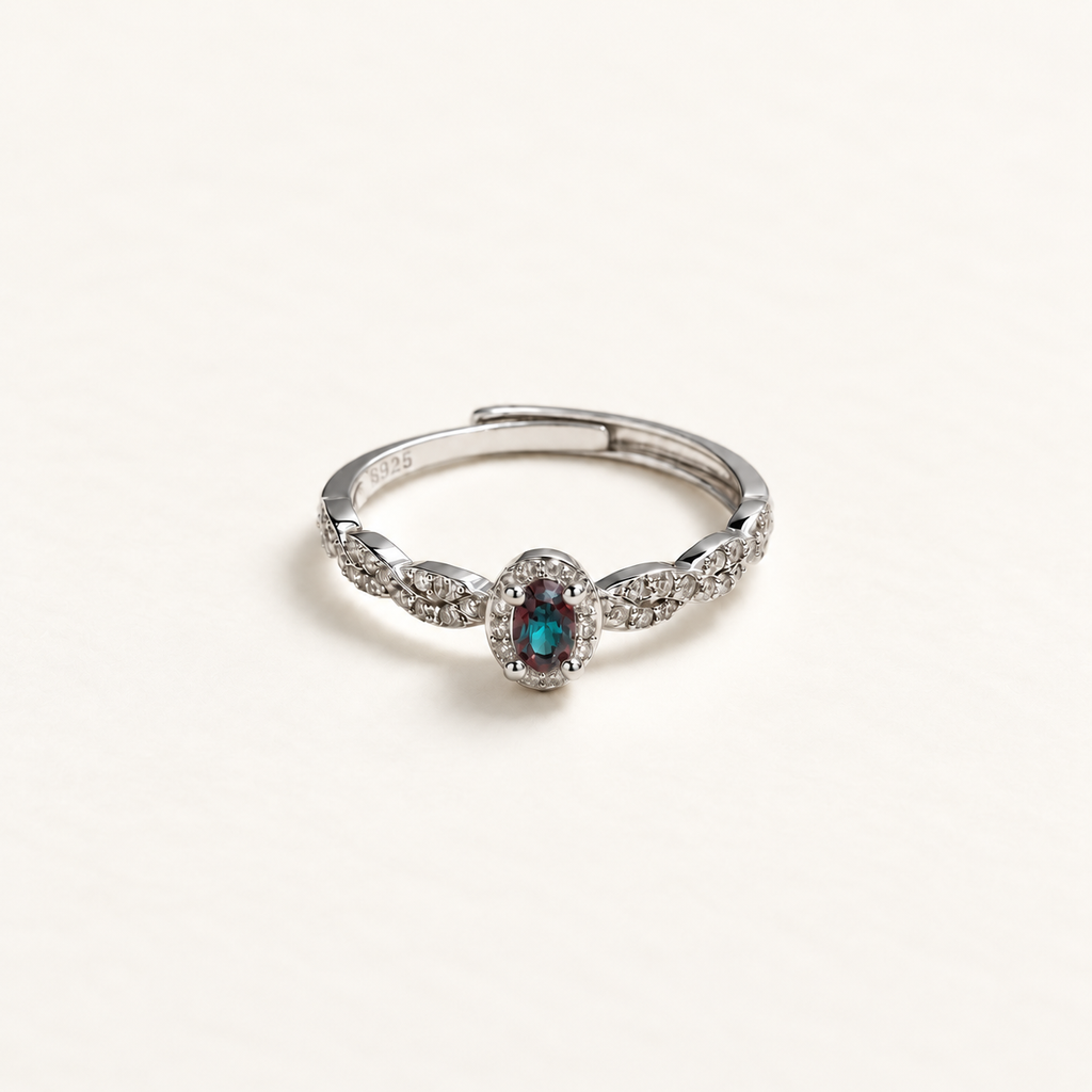 Ripple Lace Lab-Grown Alexandrite Ring - Sale