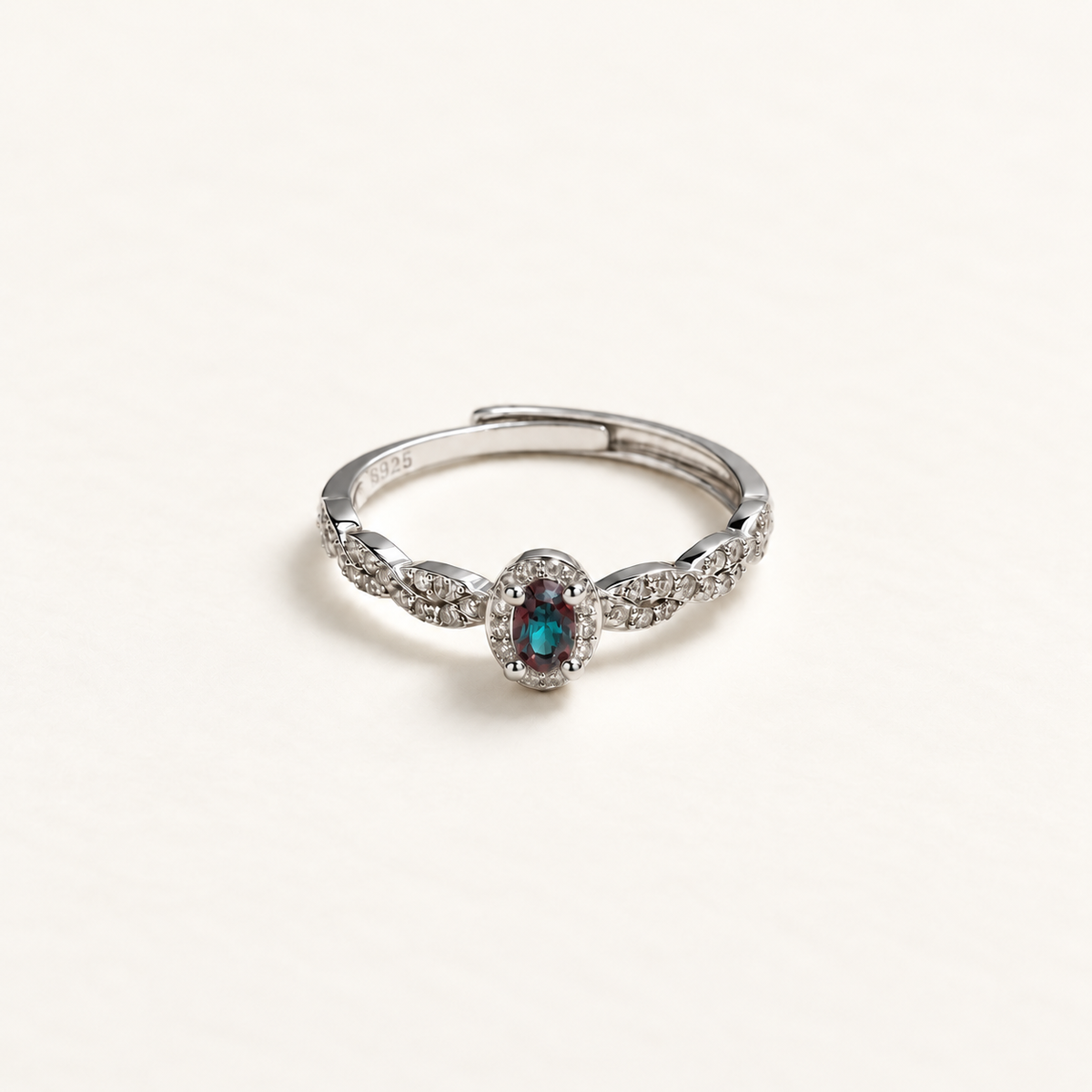 Ripple Lace Lab-Grown Alexandrite Ring - Sale