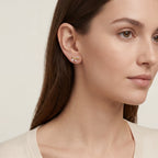 Bamboo Titanium Stud Earrings - image 3