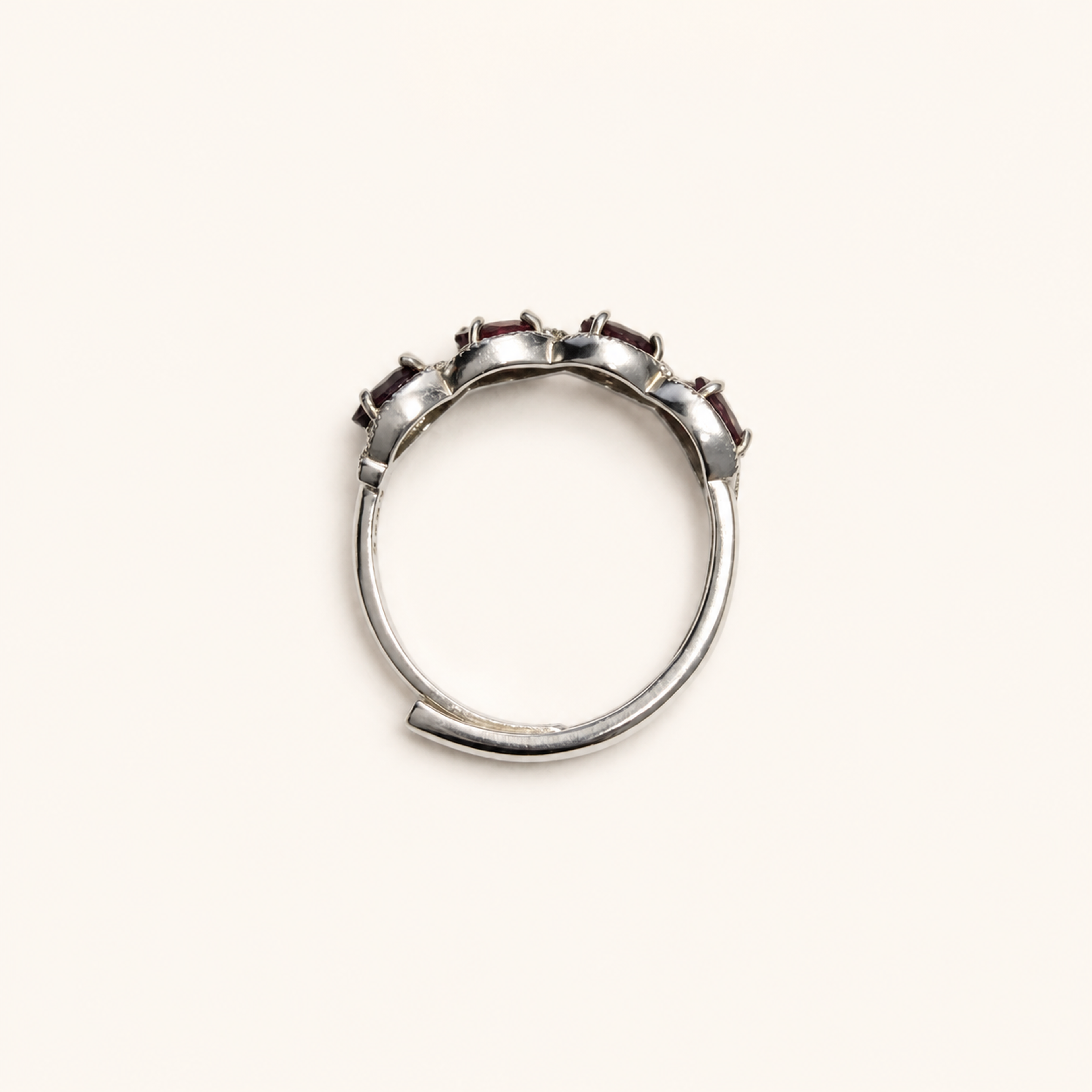 Crossweave Lab-Grown Alexandrite Ring upright view