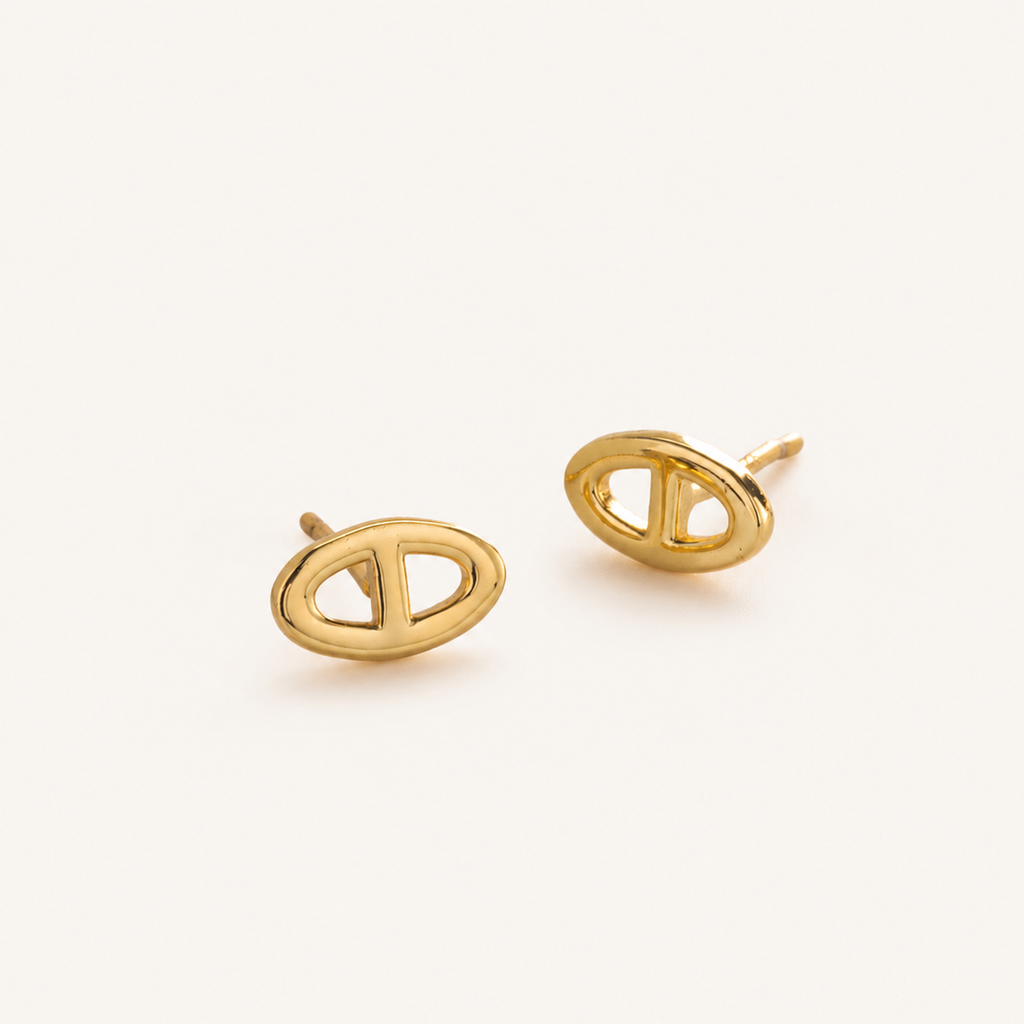 Sterling Silver Openwork Square Stud Earrings detail view
