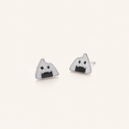 Sterling Silver Rice Ball Stud Earrings detail view