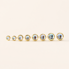 Sterling Silver Moonstone Stud Earrings detail
