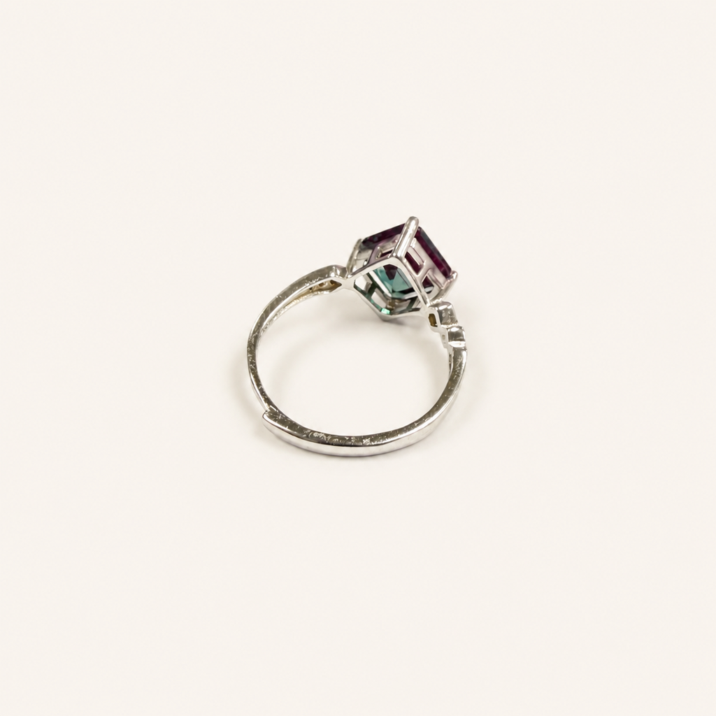 Compass Lab-Grown Alexandrite Ring side view