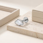 Mother-of-Pearl Cloud Titanium Stud Earrings - image 5