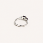 Triune Lab-Grown Alexandrite Ring side view