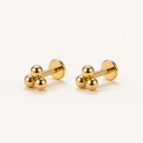 Mini Pepper Titanium Stud Earrings - Gold