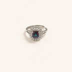 Duchess Halo Lab-Grown Alexandrite Ring