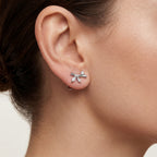 Bamboo Titanium Stud Earrings - image 2