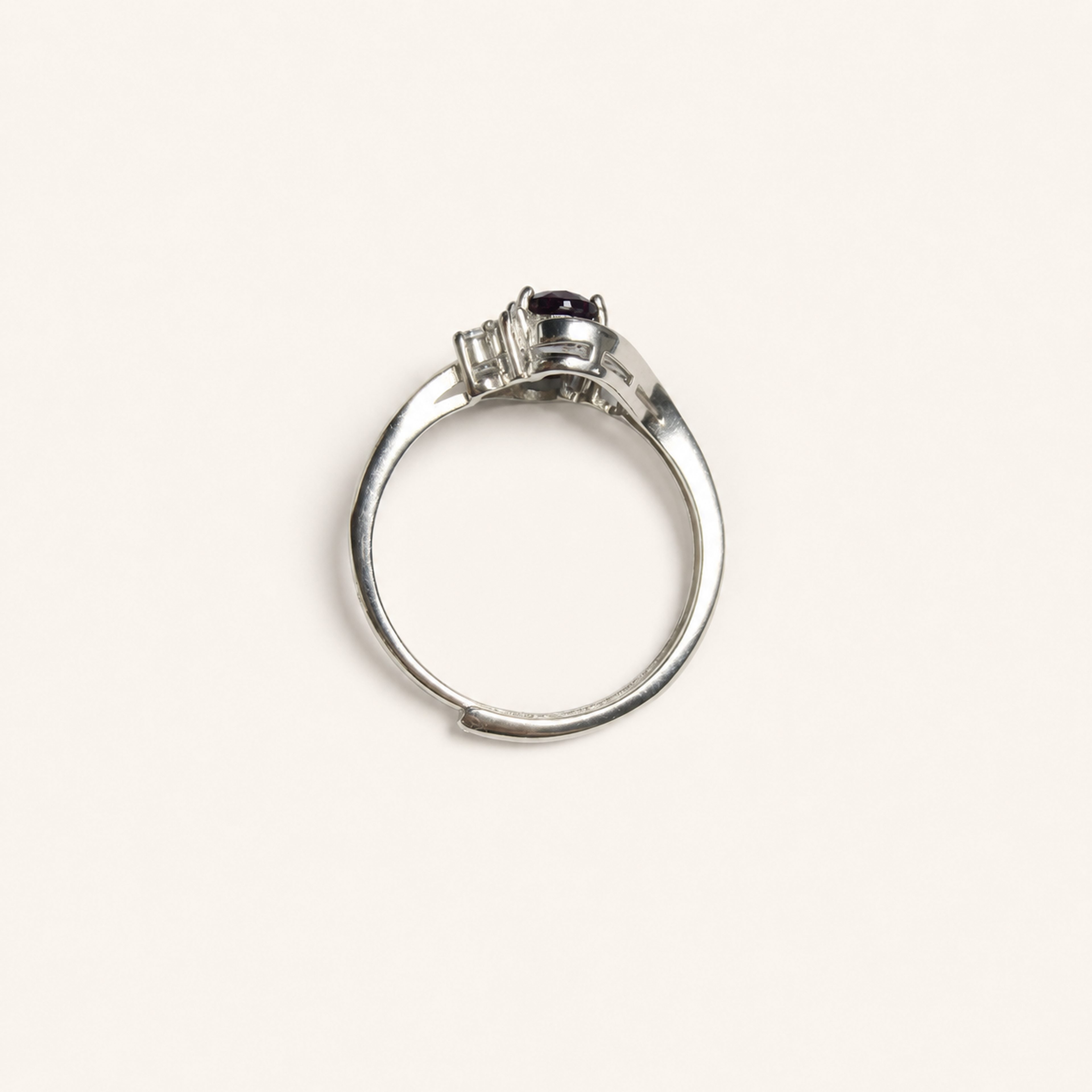 Windswept Lab-Grown Alexandrite Ring upright view