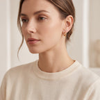 Smooth Oval Titanium Hoop Earrings - image 3