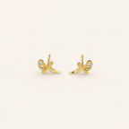 Sterling Silver Zirconia Dagger Stud Earrings detail