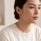 Rounded Titanium Huggie Hoop Earrings - image 3