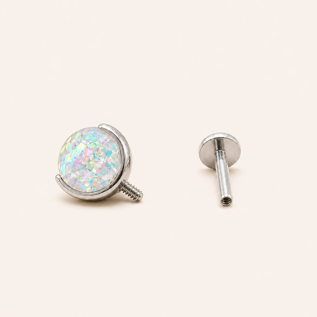 Titanium Gradient Red Crystal Flat Back Stud Earrings