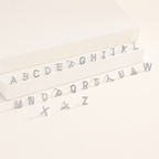 Sterling Silver Pave Initial Letter Stud Earrings detail view