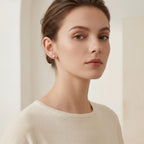 Rectangle Crystal Titanium Stud Earrings - image 3