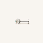 Titanium Gradient Green Crystal Flat Back Stud Earrings