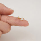 Mother-of-Pearl Cloud Titanium Stud Earrings - image 4