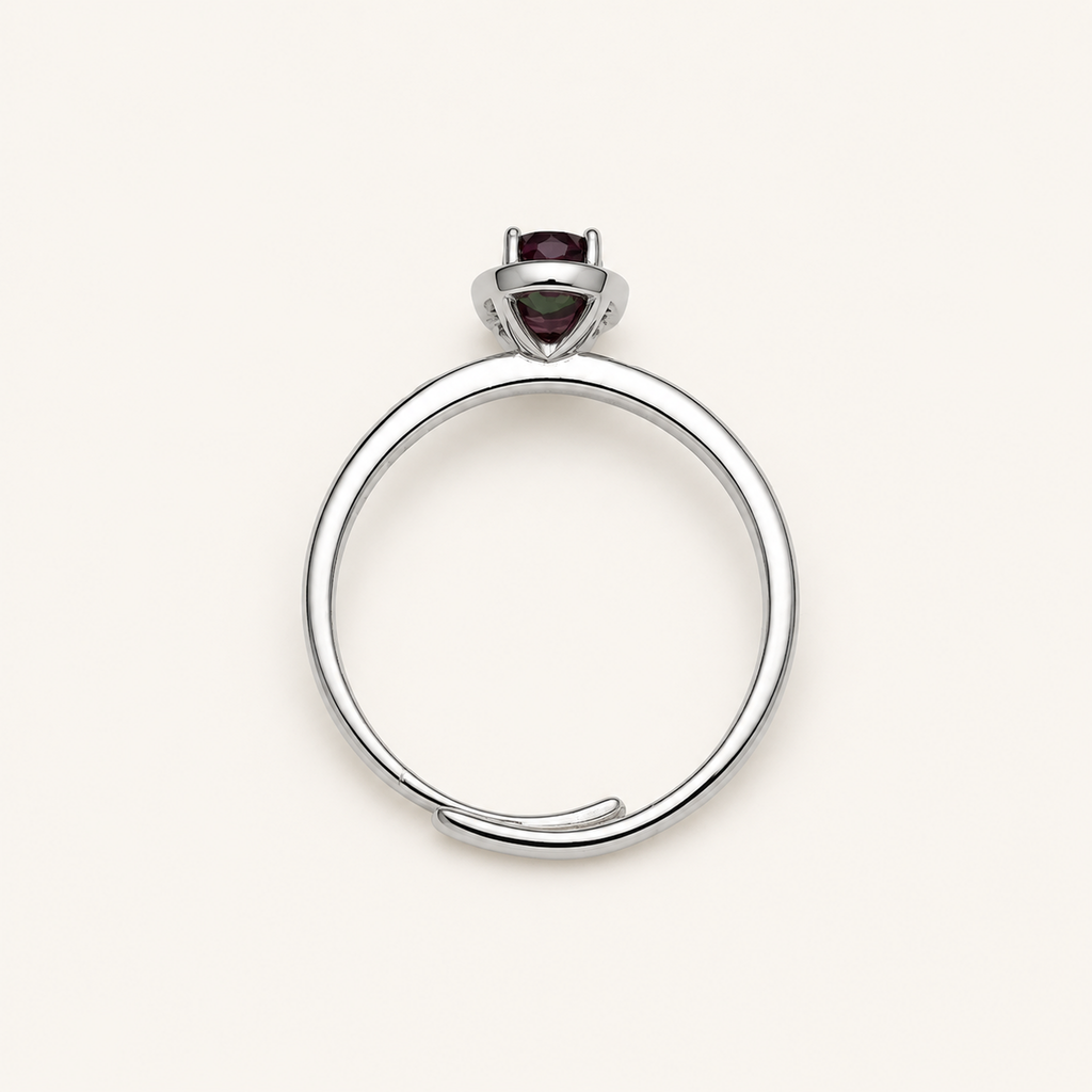 Willow Braid Lab-Grown Alexandrite Ring upright view