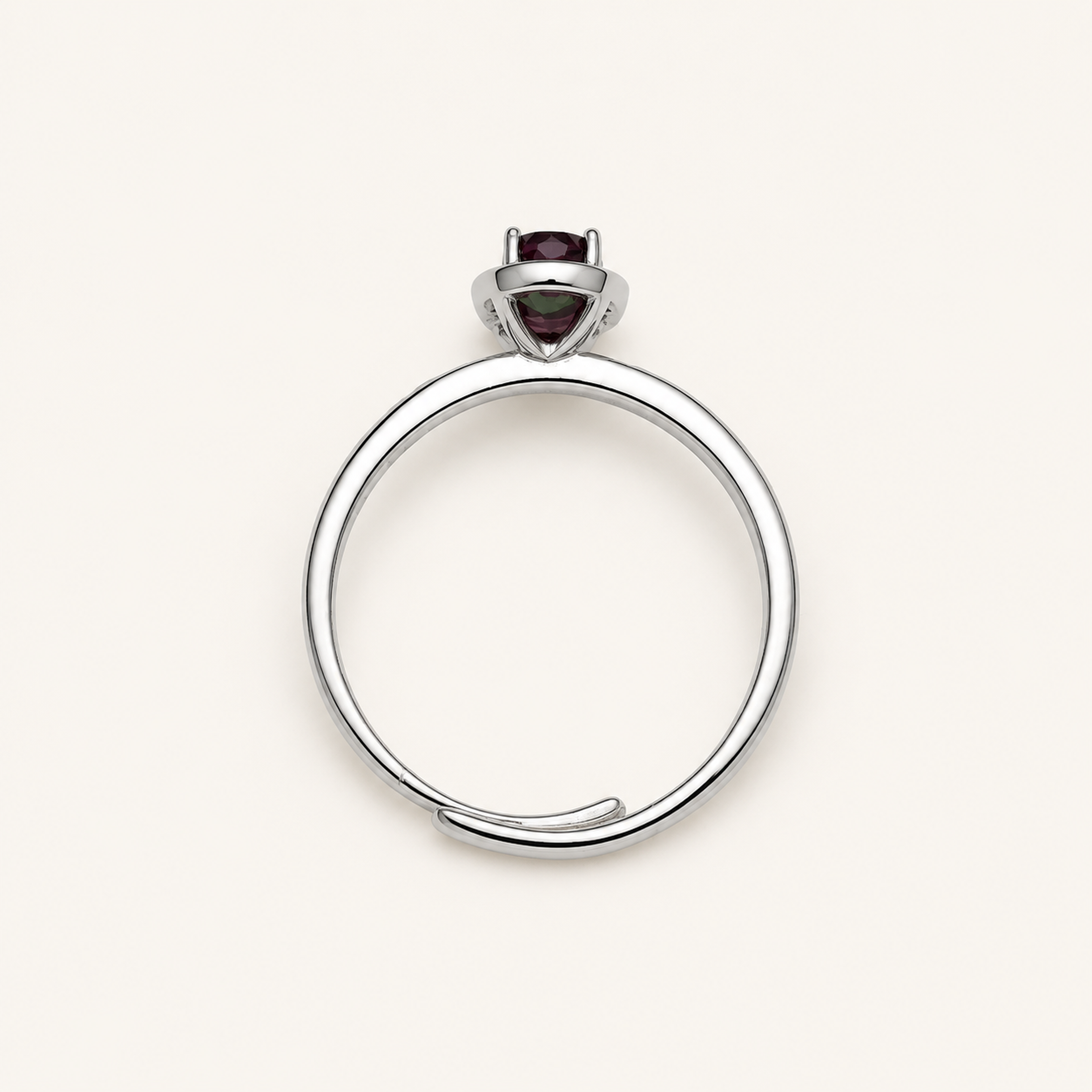 Willow Braid Lab-Grown Alexandrite Ring upright view