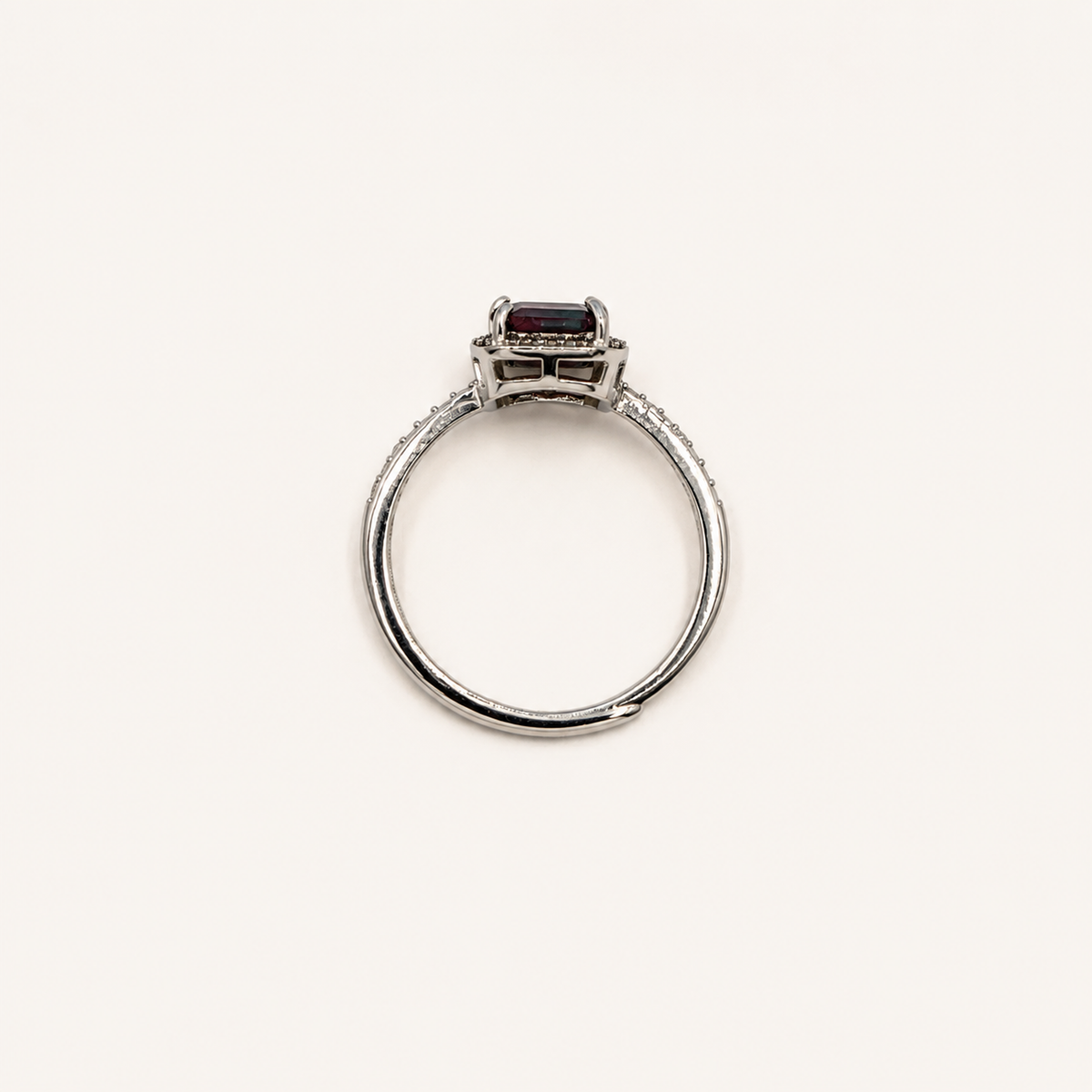 Lucent Halo Lab-Grown Alexandrite Ring - Sale