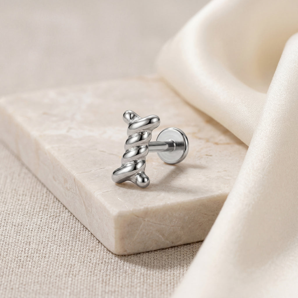 Bone Titanium Stud Earrings - image 5