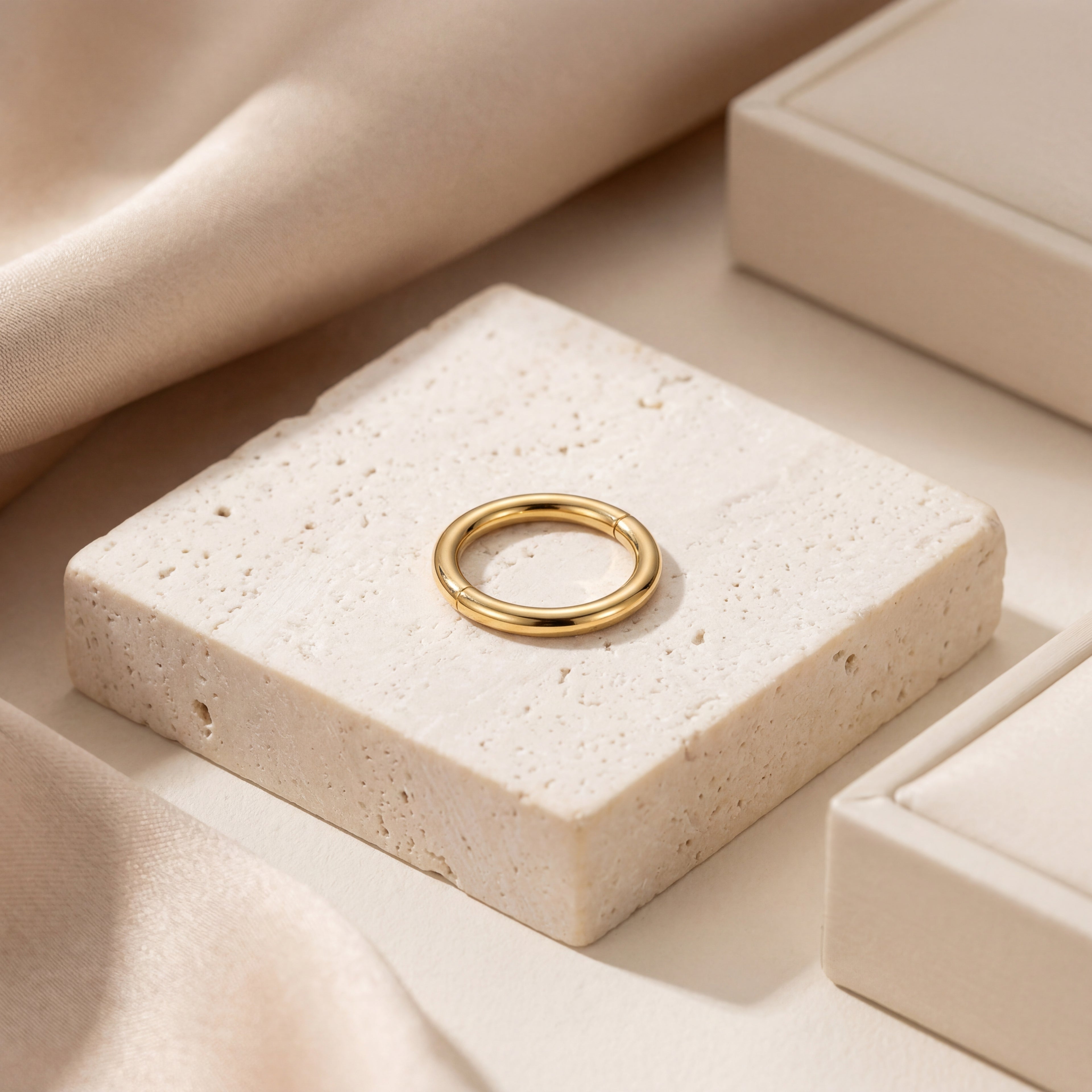 Minimal Titanium Huggie Hoop Earrings - image 5