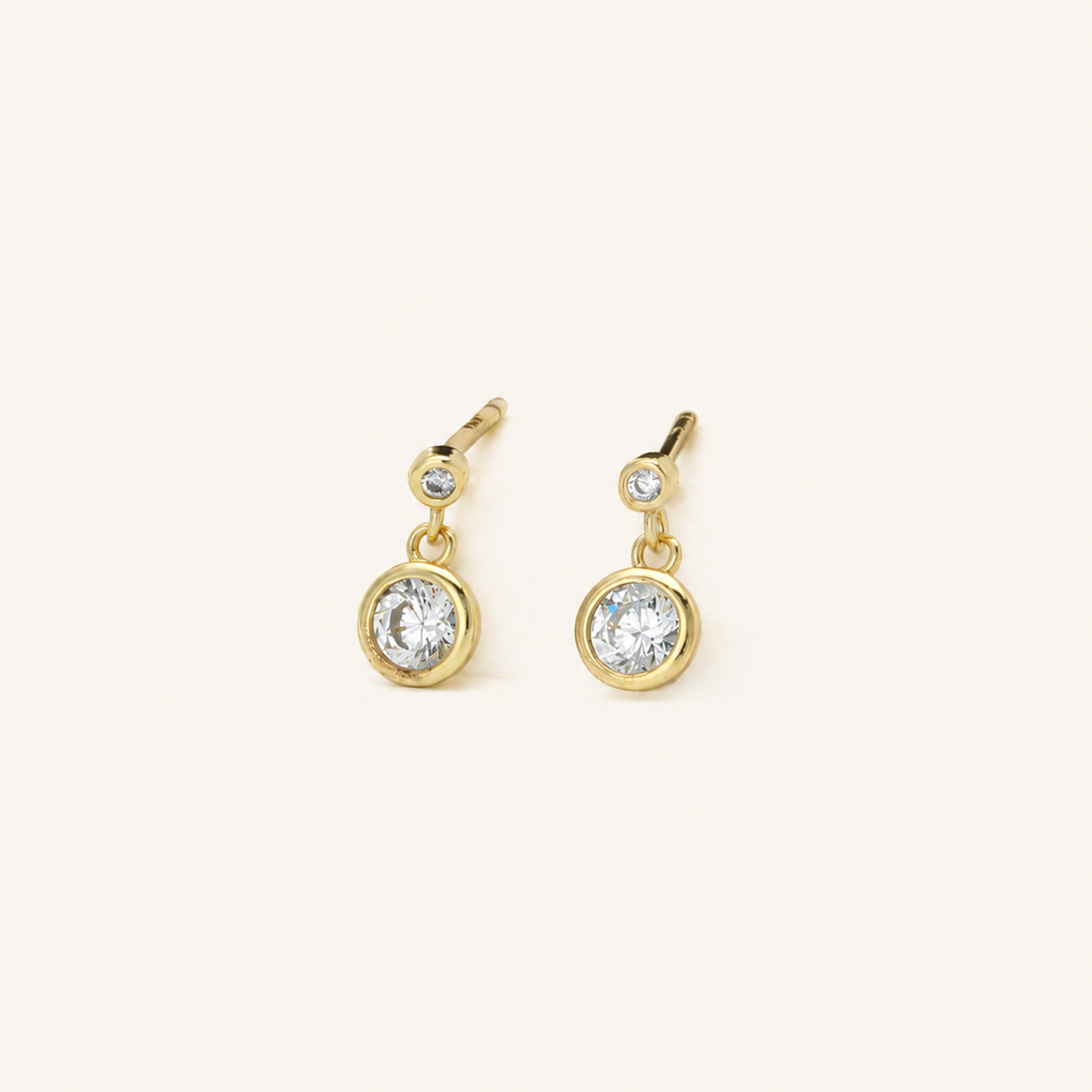 Sterling Silver Zirconia Tassel Stud Earrings detail