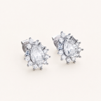 Sterling Silver Brilliant Moissanite Stud Earrings detail