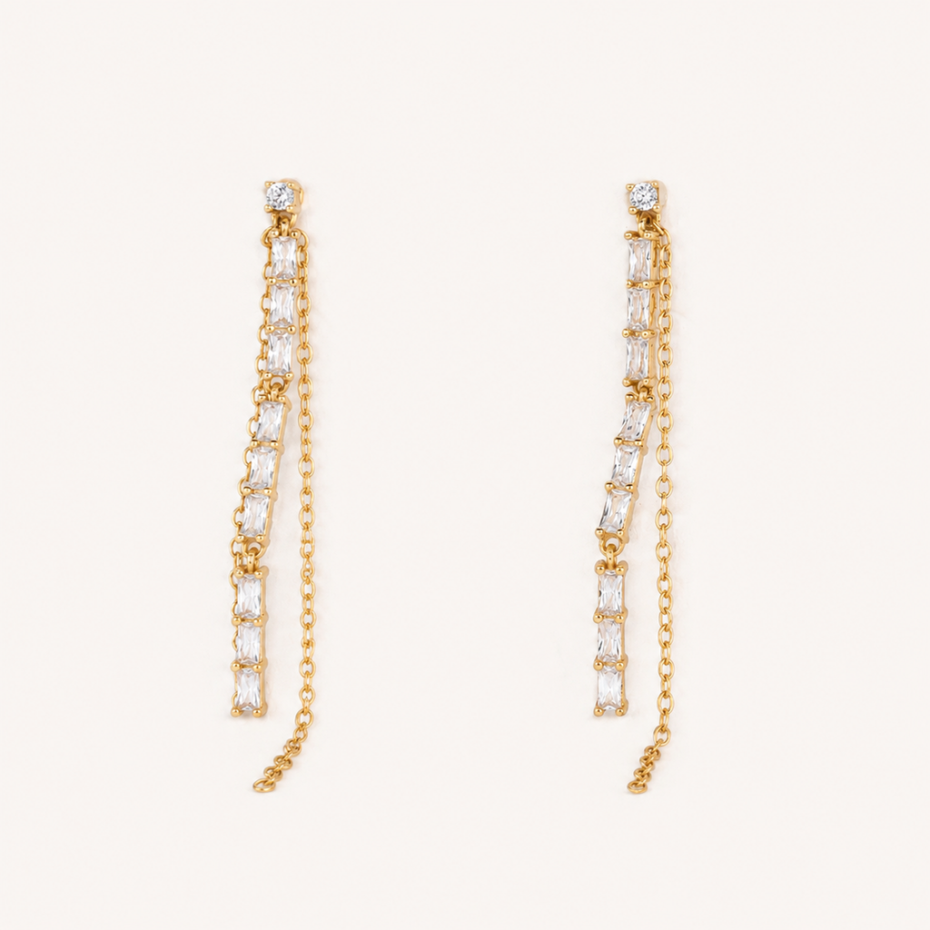Sterling Silver French Tassel Drop Earrings detail view