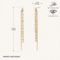 Sterling Silver French Tassel Drop Earrings - Gold