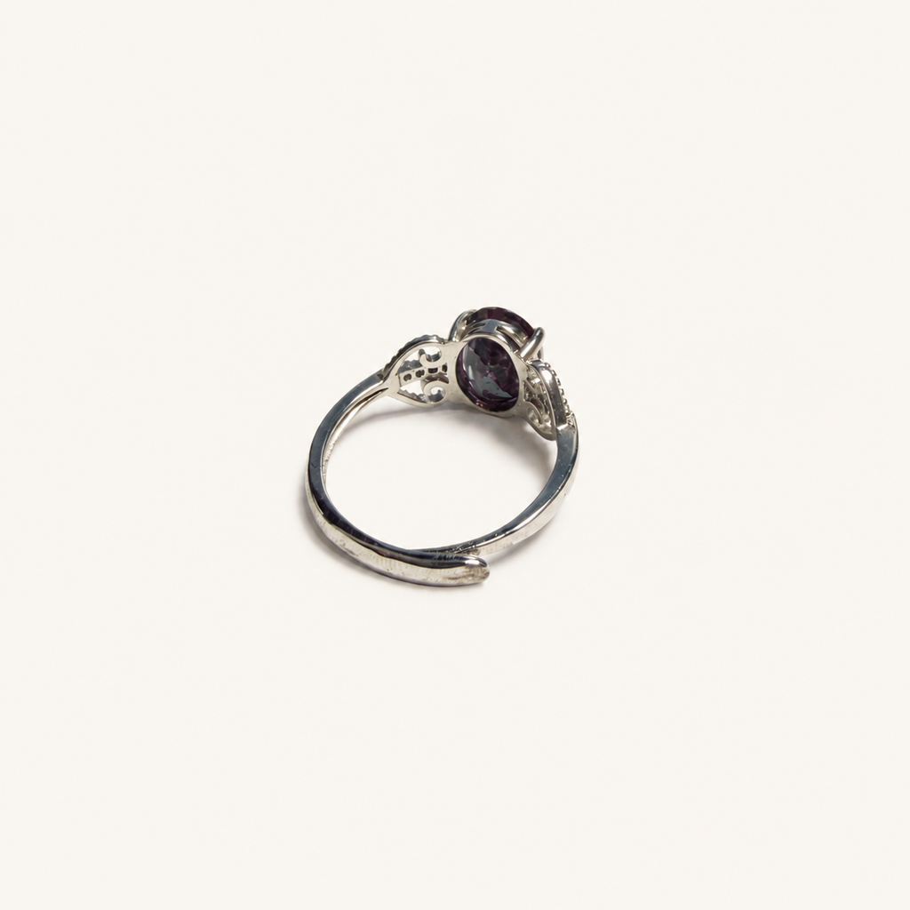 Duskwing Lab-Grown Alexandrite Ring side view