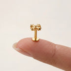 Cross Titanium Stud Earrings - image 4