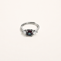 Triune Lab-Grown Alexandrite Ring