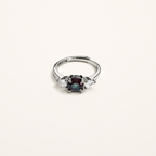 Triune Lab-Grown Alexandrite Ring