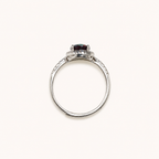 Interlace Lab-Grown Alexandrite Ring upright view
