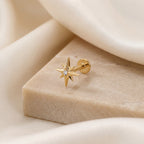 Four-Point Star Titanium Stud Earrings - image 5