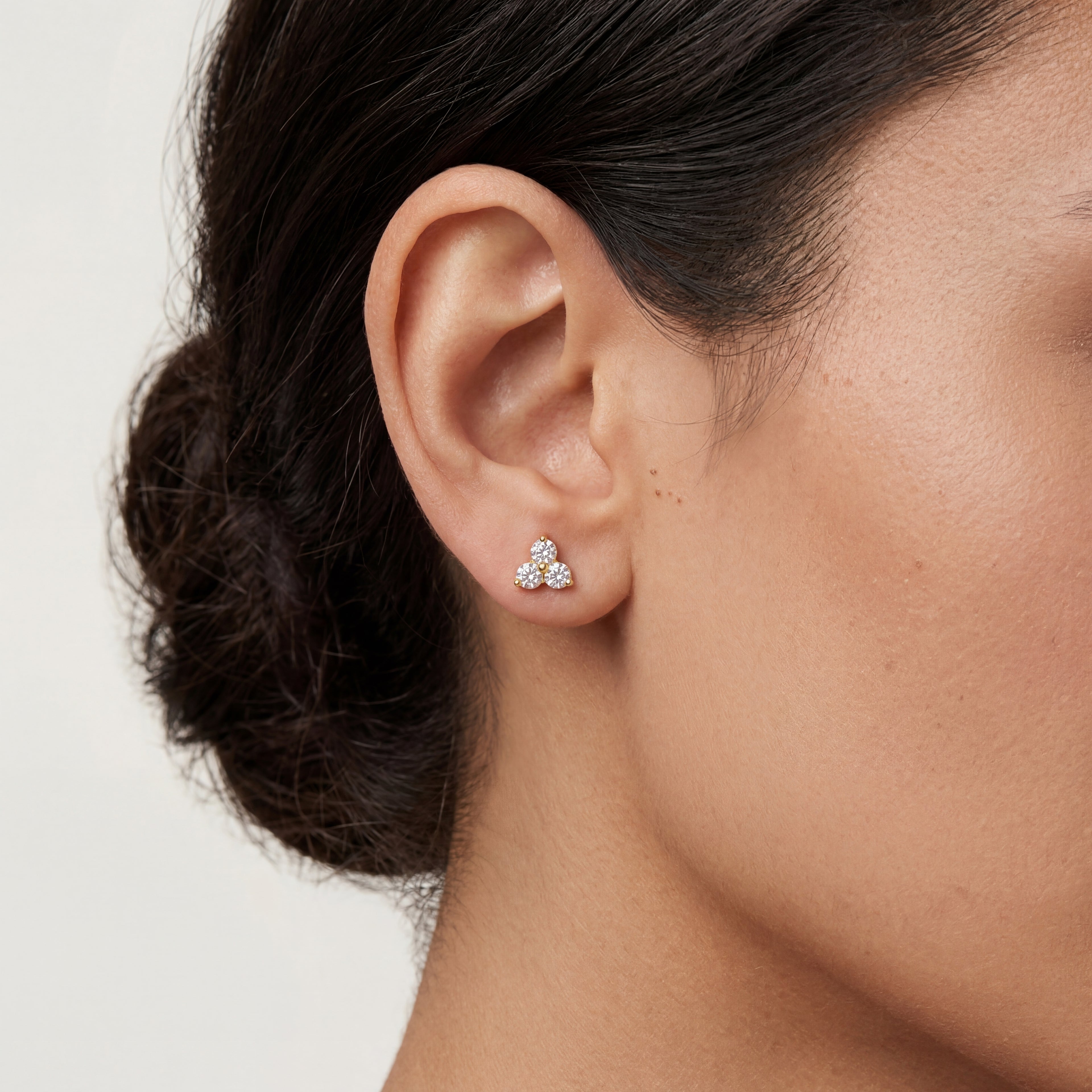 Petite Flower Titanium Stud Earrings - image 2