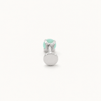 Titanium Amazonite Flat Back Stud Earrings