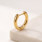 Rounded D-Shape Titanium Hoop Earrings - image 5