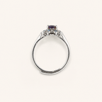 Sunpetal Lab-Grown Alexandrite Ring upright view