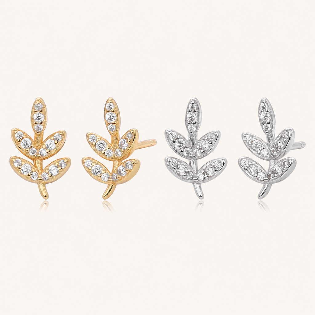Sterling Silver Round Zirconia Solitaire Stud Earrings