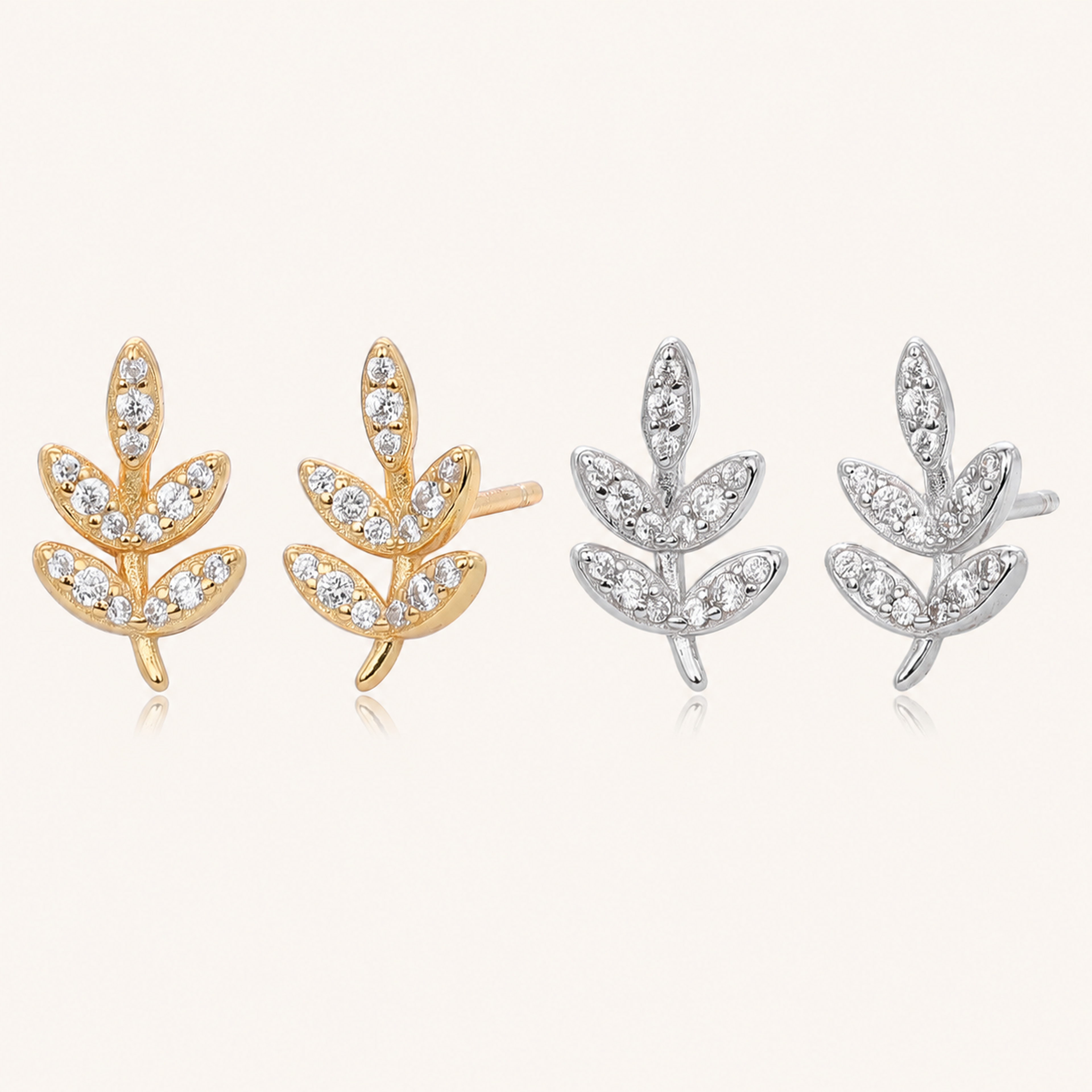 Sterling Silver Round Zirconia Solitaire Stud Earrings