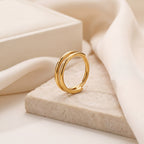 Double Orbit Titanium Hoop Earrings - image 5