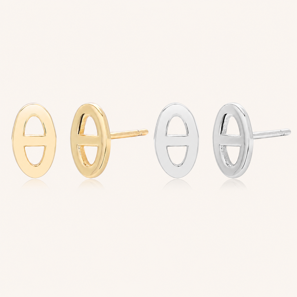 Sterling Silver Openwork Square Stud Earrings